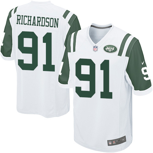 Men's Game Sheldon Richardson Nike Jersey White Road - #91 NFL New York Jets